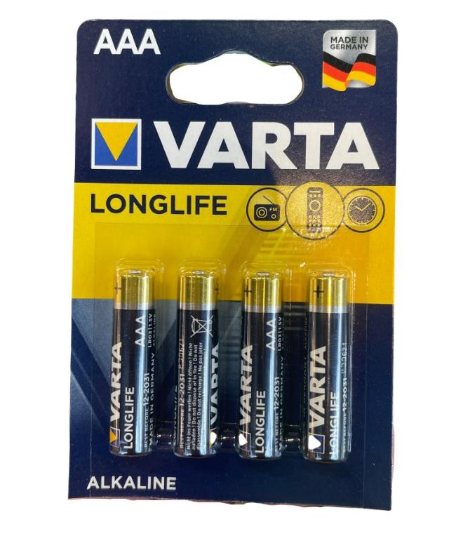 Blister 4 piles varta longlife aa