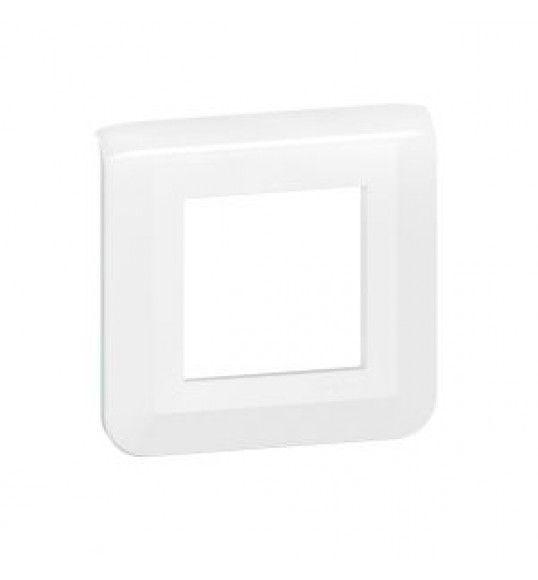 Plaque 2 modules blanc europe