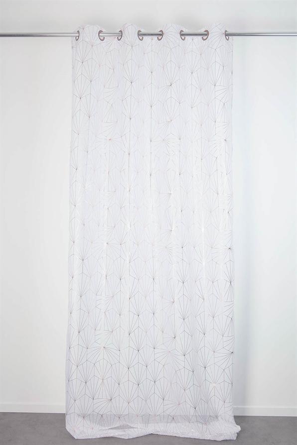 Voilage 140x280cm Luciana Blanc Rose