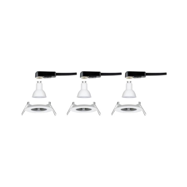 Encastré Nova fixe D.78mm GU10 x3 6,5W 470lm 4000K alu blanc 230V IP44
