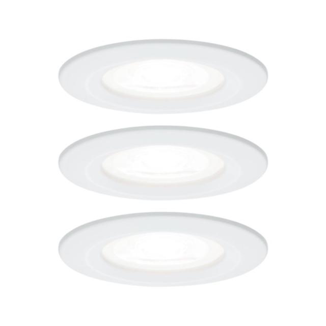 Encastré Nova fixe D.78mm GU10 x3 6,5W 470lm 4000K alu blanc 230V IP44