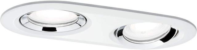 Enc Nova Plus IP65 orientable 2x6W 230V 4000K GU10 51mm Blanc dépoli/alu zinc