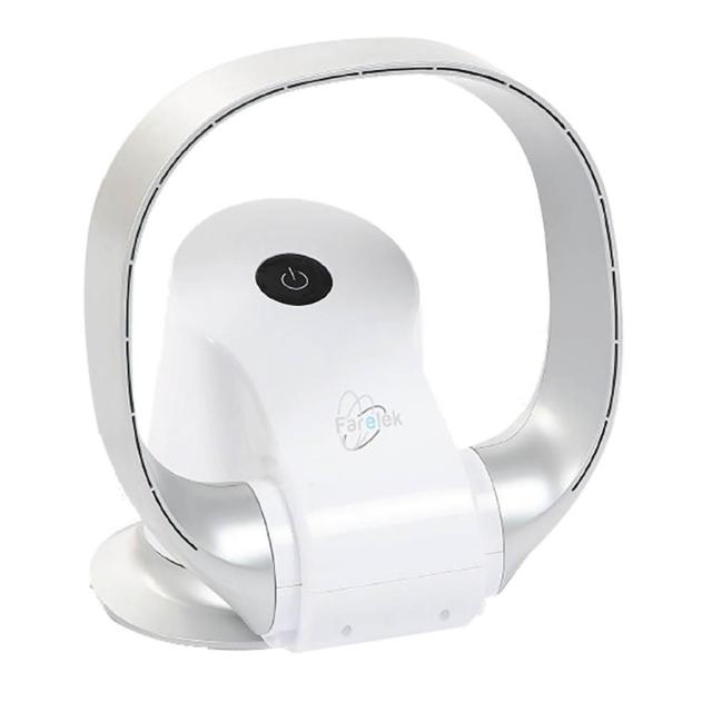 SILENT-AIR RING - Ventilateur à poser sans pale 26W très silencieux blanc et argent