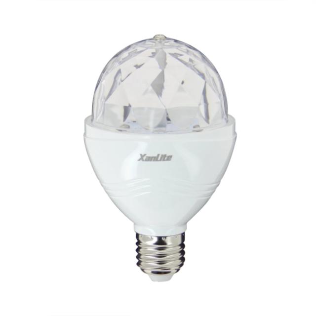 Ampoule Disco LED SMD Blanc E27 3W Couleurs RVB - XANLITE