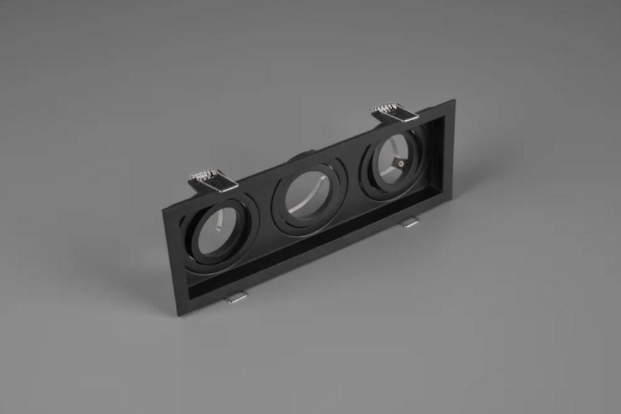 Eclairage encastre trio kenai 3xgu10 25,2x9,2