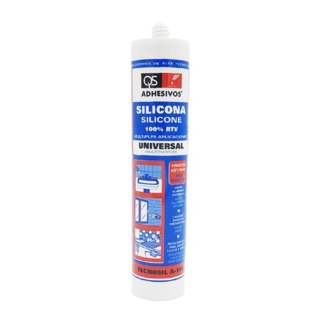 Silicone acetiq. noir 280ml qs tecnosil a100