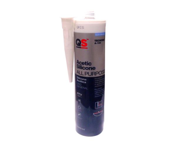 Silicone acetiq. gris 280ml qs tecnosil a100