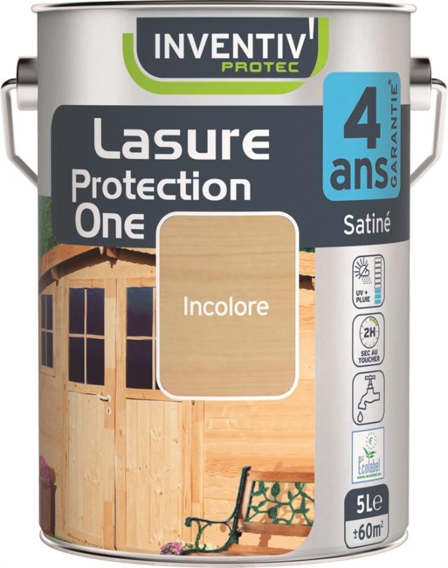 lasure protection one 5 l - incolore - INVENTIV''