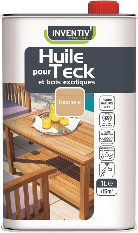 huile extérieur teck et bois exotiques inventiv '' 1l - incolore - INVENTIV''