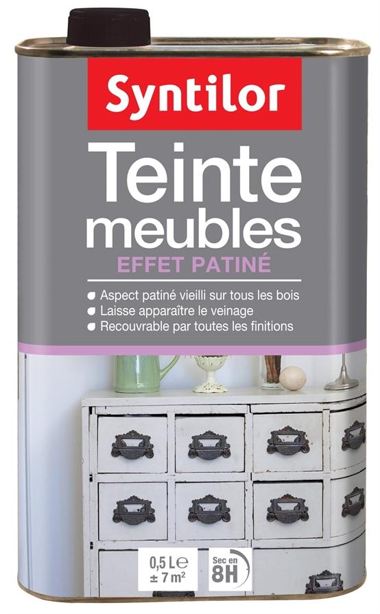 Teinte Meubles Effet Patiné Blanc 0.5L - SYNTILOR