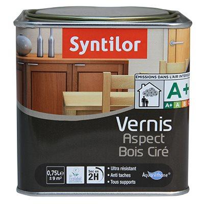 vernis aspect bois cire incolore 0.75l - SYNTILOR