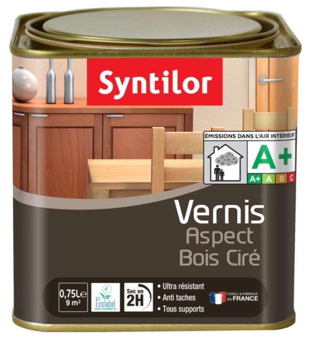 VERNIS ASPECT BOIS CIRE TECK 0.75L