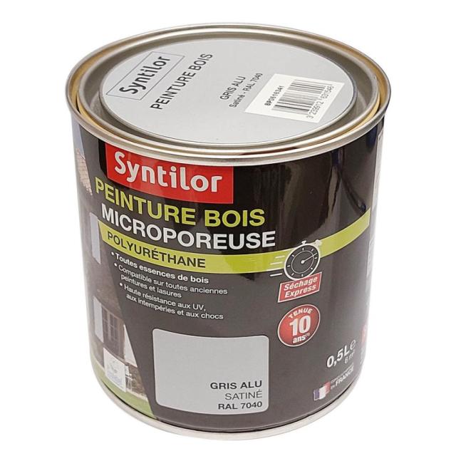 Peinture bois ultra protect. 0,5l gris alu