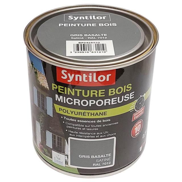 Peinture bois ultra prot. 0,5l gris ba 7012