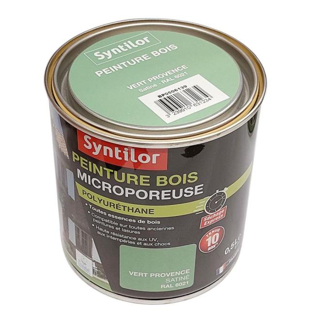 PEINTURE BOIS ULTRA PROT. 0,5L VERT PR 6021