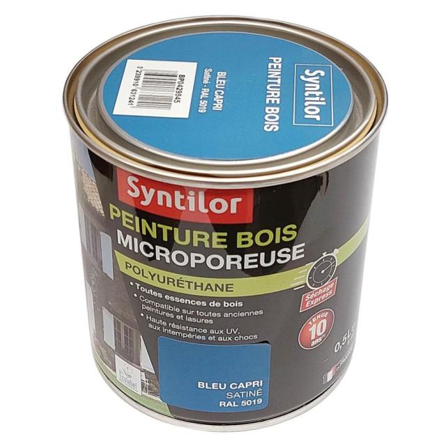 Peinture bois ultra prot. 0,5l bleu ca 5019