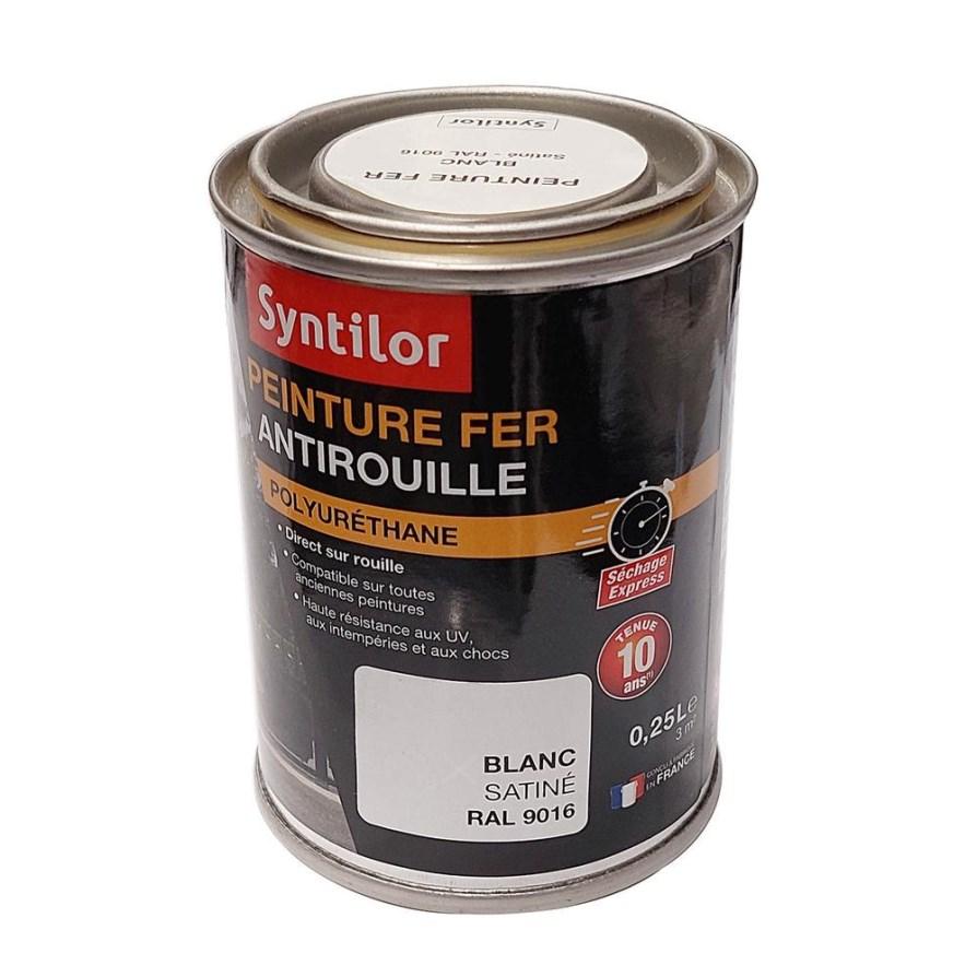 Peinture fer ultra prot.0,25l blanc satine