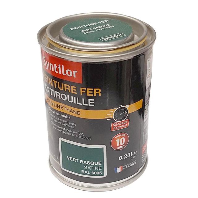 Peinture fer ultra prot.0,25l vert basque