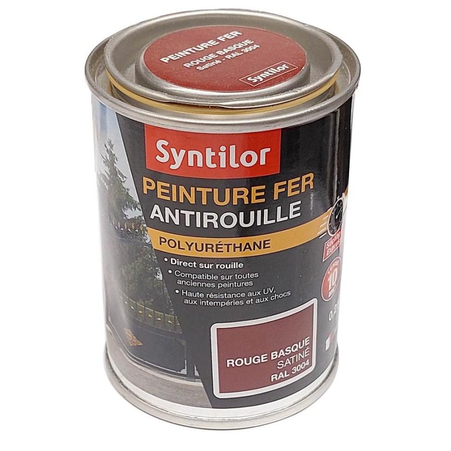 Peinture fer ultra prot.0,25l rouge basque