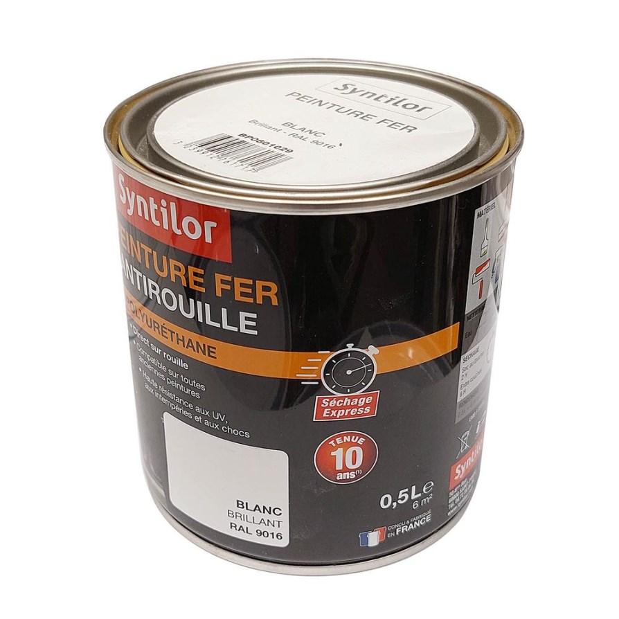 Peinture fer ultra prot.0,5l blanc brillant