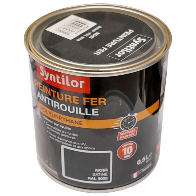 PEINTURE FER ULTRA PROT.0,5L NOIR SATINE