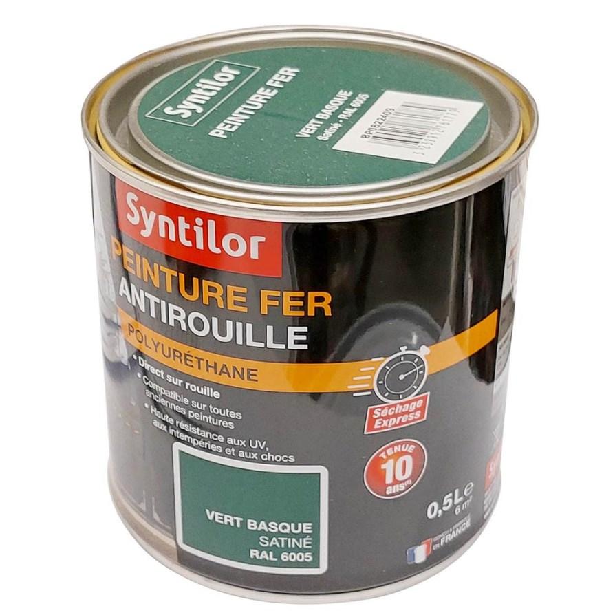 Peinture fer ultra prot.0,5l vert basque sat