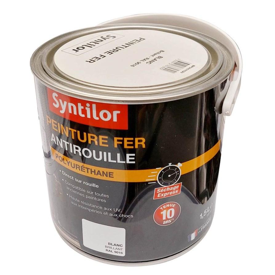 Peinture fer ultra prot.1,5l blanc satine