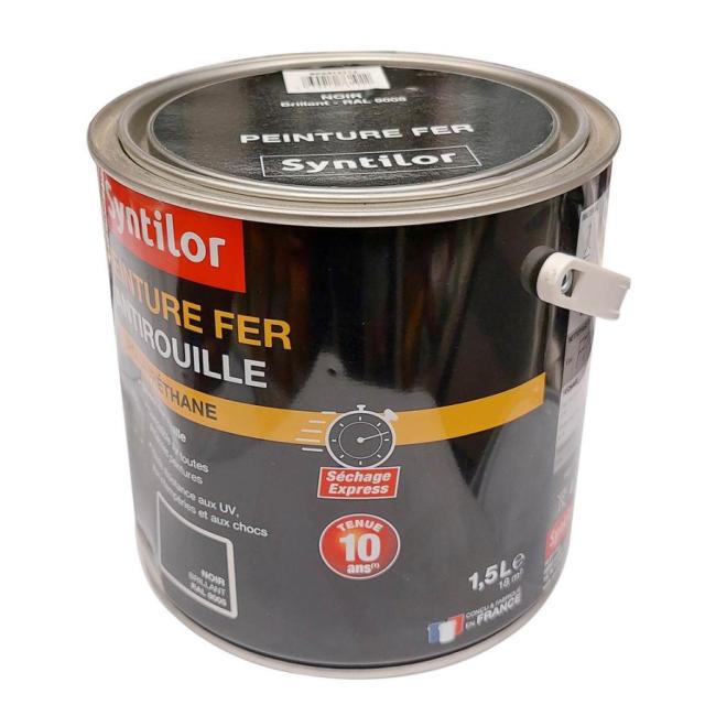 PEINTURE FER ULTRA PROT.1,5L NOIR BRILLANT