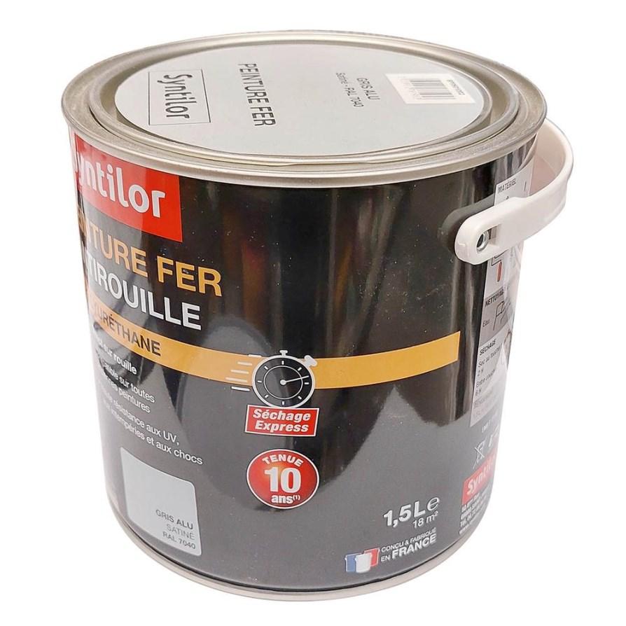 Peinture fer ultra prot.1,5l gris alu