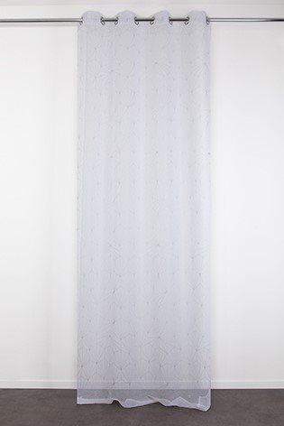 Voilage 140x280cm Luciana Blanc Silver