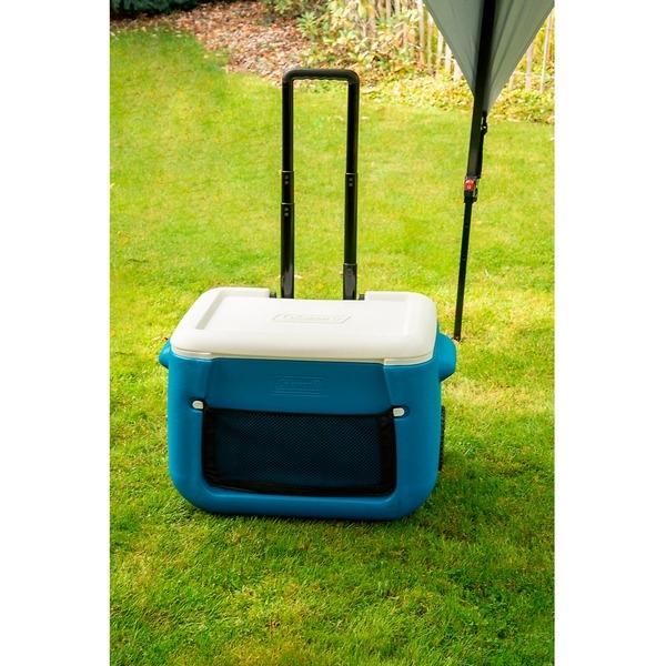 Glacière Coleman  50QT Polylite Wheeled Mesh Bleu Avec Roues - 46L