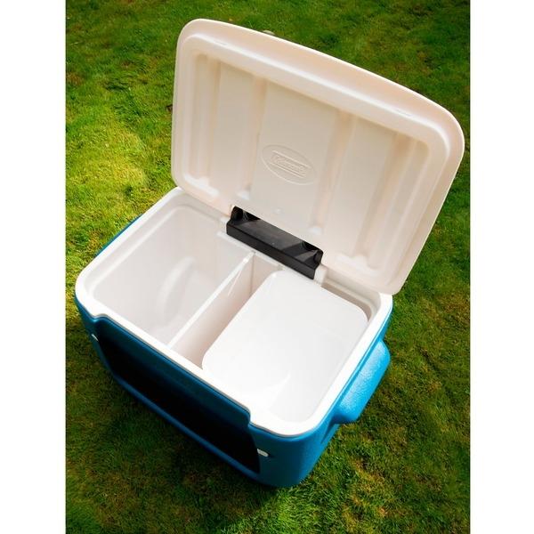 Glacière Coleman  50QT Polylite Wheeled Mesh Bleu Avec Roues - 46L