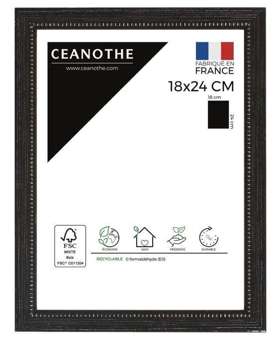 Cadre 18x24 perle noir