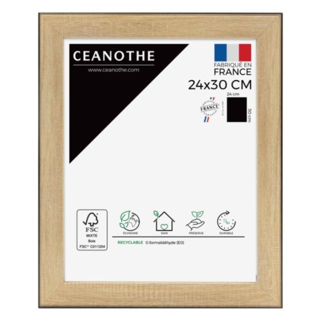 Cadre 24x30 newton bois noir