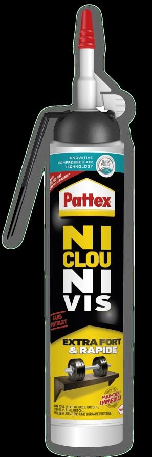 Colle Ni Clou Ni Vis Extra Fort & Rapide sans Pistolet 266gr - PATTEX