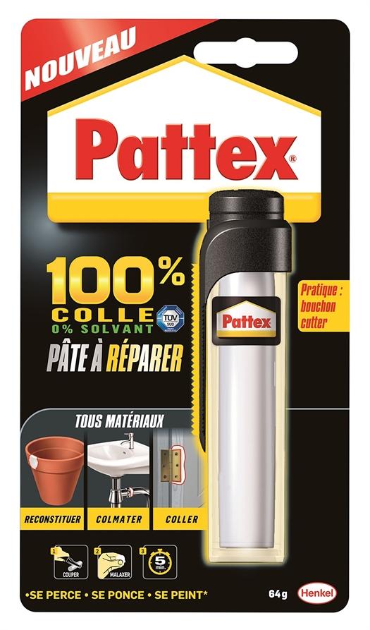 Pâte à Réparer 100% Colle 64gr Blanc -  PATTEX