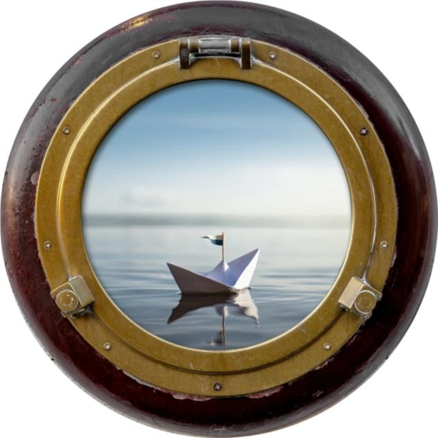 Glassart Rond Hublot Bateau 45cm