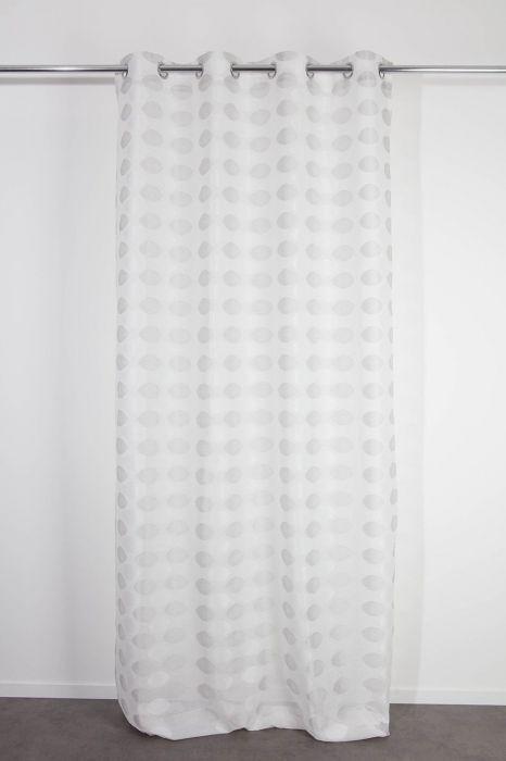 Voil 135x280 cm 8 oeilameliana blanc gris