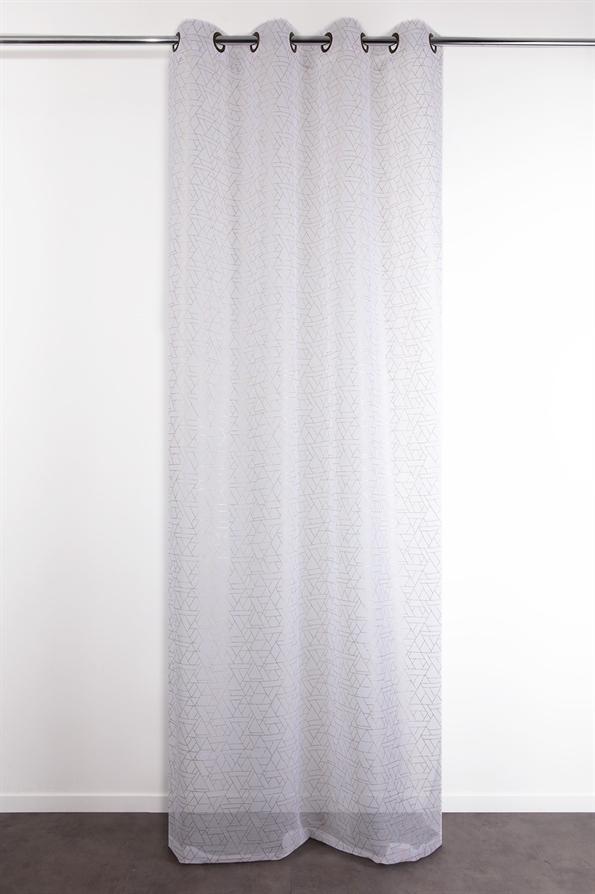 Voilage 140x240cm Armelline Blanc Gold