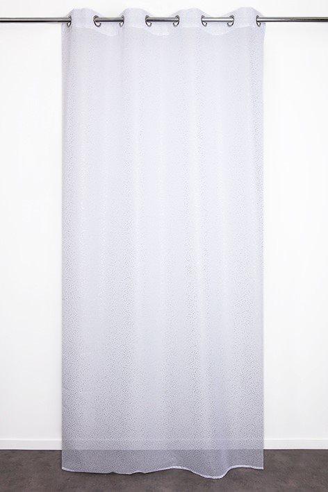 Voilage 140x240cm Pearl Blanc Silver