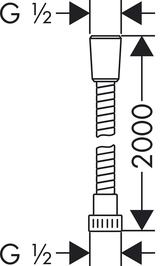 FLEXIBLE DE DOUCHE ANTI-PLIURE METAFLEX 2,00M
