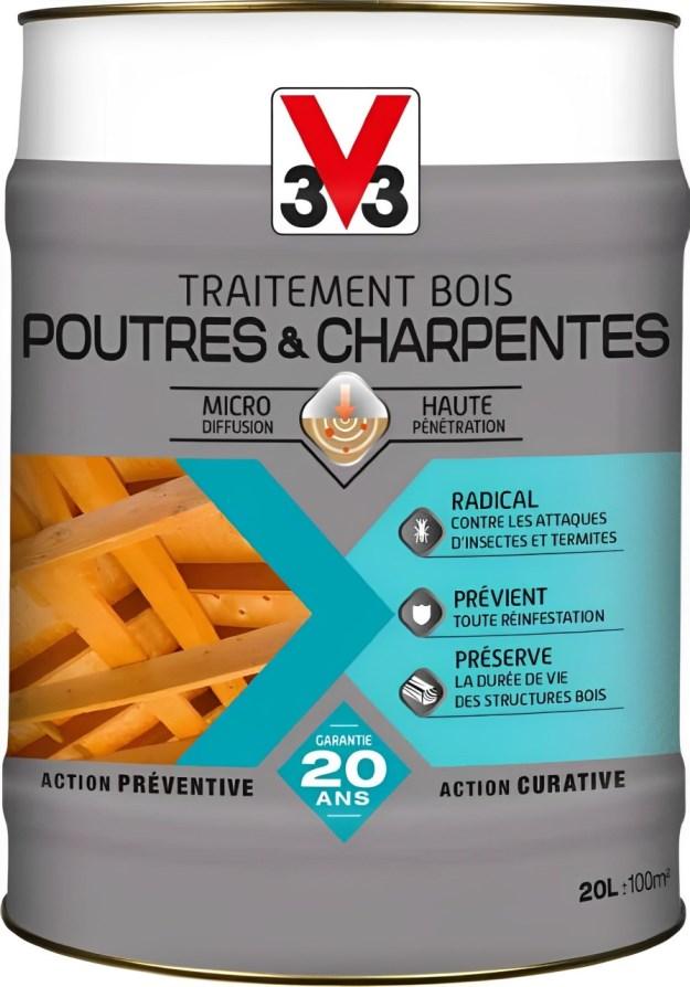 Traitement Bois poutres & charpentes Incolore - 20L