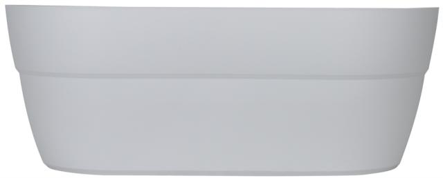 Jardinière 55 Cm Cancun EDA Dim. 54,9 X 29 X 20,6 Cm Puits D''Évacuation D''Eau Coloris Gris Béton 19,5 EDA