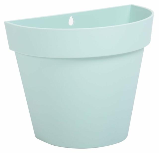 POT MURAL TOSCANE DEMI-ROND 17CM VERT D'EAU