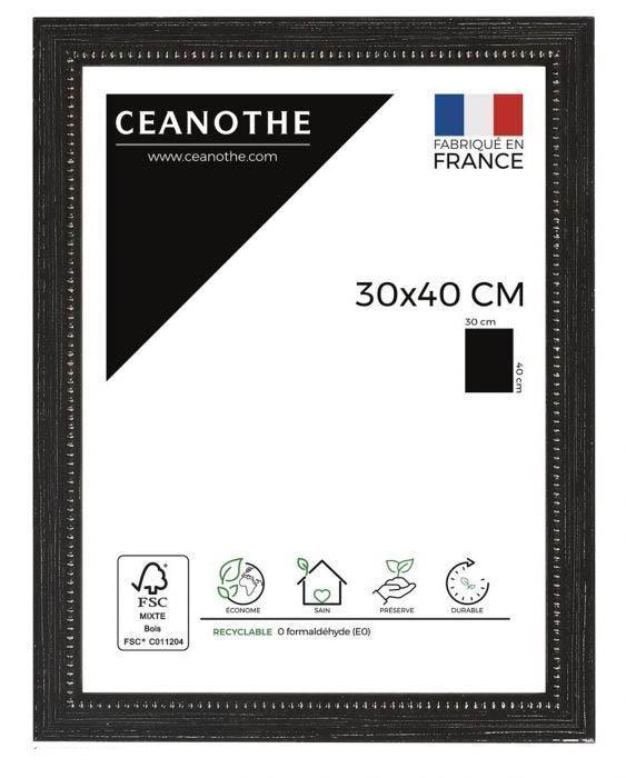 Cadre 30x40 perle noir