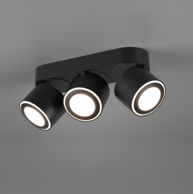 Plafonnier trio taurus led 3x3w+3x1,5w 3000k