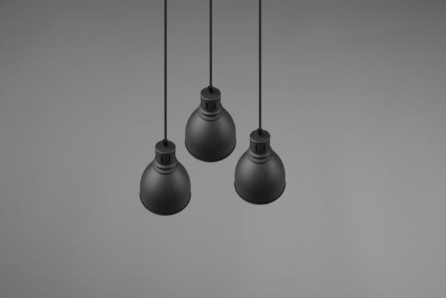 Suspension henley 3xe27 40w ip20 150x40cm