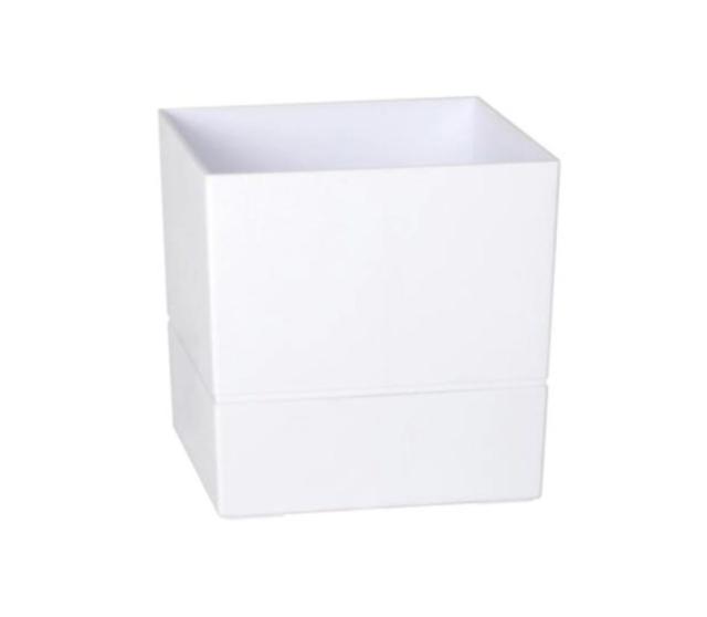 Pot carre 25cm aquaduo 9l blanc ivoire