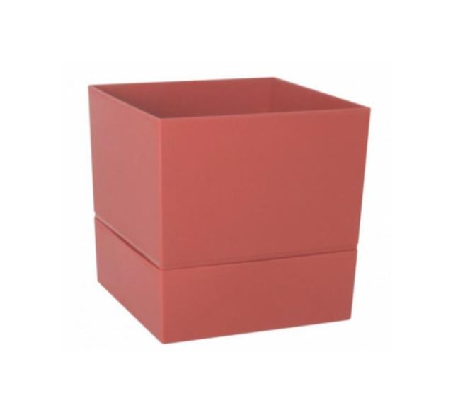 Pot carre 25cm aquaduo 9l rouge rubis