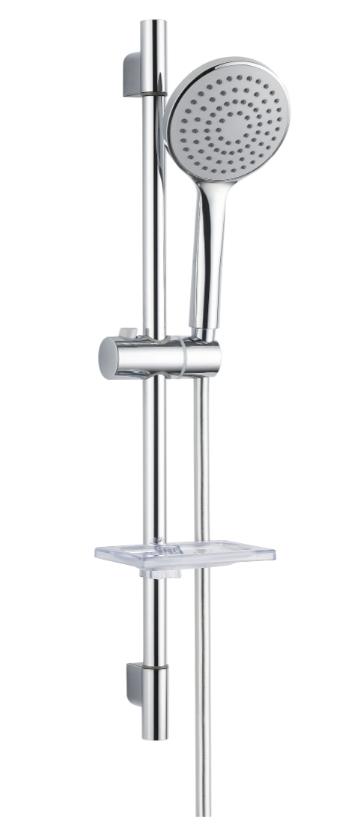 COMBINAISON AVEC BARRE DE DOUCHE RAQUETTE CHROME - 1 JET